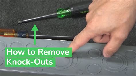 how to knock out holes in plastic electrical box|plastic electrical box knockout removal.